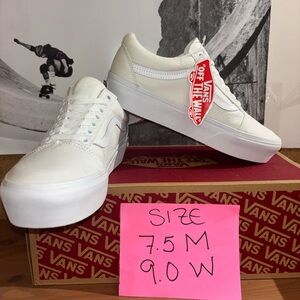 Vans Old Skool Platform sz 7.5 Men’s 9.0 Women’s
